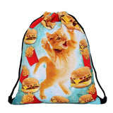 Mutilcolor Fashion School Drawstring backpack Bag Shoe Backpack Oxford women solid drawstring bags with string