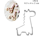 1pcs Birthday Unicorn llama Mermaid Flamingo Cake Biscuit Mold Stainless Steel Cookie Cutters Mould Party Decorations DIY Tools