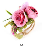 Wedding Bridesmaid Bride Wrist Corsage Woodland Corsage Woven Straw