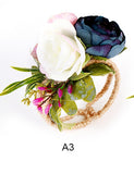 Wedding Bridesmaid Bride Wrist Corsage Woodland Corsage Woven Straw