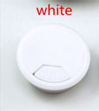 2pcs Hot ABS Desk Wire Hole Cover Base 50mm Office Desk Grommet Table Cable Outlet Port Wire rack organizer Furniture Hardware