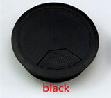 2pcs Hot ABS Desk Wire Hole Cover Base 50mm Office Desk Grommet Table Cable Outlet Port Wire rack organizer Furniture Hardware