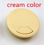 2pcs Hot ABS Desk Wire Hole Cover Base 50mm Office Desk Grommet Table Cable Outlet Port Wire rack organizer Furniture Hardware