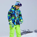 -30 degree Children clothing Set boys girl kids snowboard ski suit Waterproof outdoor sports jacket pants clothes snowsuit teen - shopwishi 