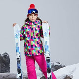 -30 degree Children clothing Set boys girl kids snowboard ski suit Waterproof outdoor sports jacket pants clothes snowsuit teen - shopwishi 