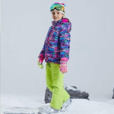 -30 degree Children clothing Set boys girl kids snowboard ski suit Waterproof outdoor sports jacket pants clothes snowsuit teen - shopwishi 