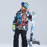 -30 degree Children clothing Set boys girl kids snowboard ski suit Waterproof outdoor sports jacket pants clothes snowsuit teen - shopwishi 