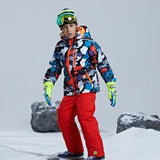 -30 degree Children clothing Set boys girl kids snowboard ski suit Waterproof outdoor sports jacket pants clothes snowsuit teen - shopwishi 