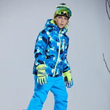 -30 degree Children clothing Set boys girl kids snowboard ski suit Waterproof outdoor sports jacket pants clothes snowsuit teen - shopwishi 