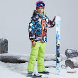 -30 degree Children clothing Set boys girl kids snowboard ski suit Waterproof outdoor sports jacket pants clothes snowsuit teen - shopwishi 