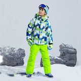 -30 degree Children clothing Set boys girl kids snowboard ski suit Waterproof outdoor sports jacket pants clothes snowsuit teen - shopwishi 