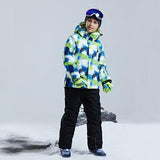 -30 degree Children clothing Set boys girl kids snowboard ski suit Waterproof outdoor sports jacket pants clothes snowsuit teen - shopwishi 