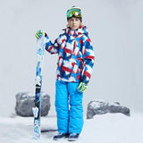 -30 degree Children clothing Set boys girl kids snowboard ski suit Waterproof outdoor sports jacket pants clothes snowsuit teen - shopwishi 