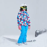 -30 degree Children clothing Set boys girl kids snowboard ski suit Waterproof outdoor sports jacket pants clothes snowsuit teen - shopwishi 