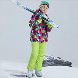 -30 degree Children clothing Set boys girl kids snowboard ski suit Waterproof outdoor sports jacket pants clothes snowsuit teen - shopwishi 