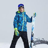 -30 degree Children clothing Set boys girl kids snowboard ski suit Waterproof outdoor sports jacket pants clothes snowsuit teen - shopwishi 