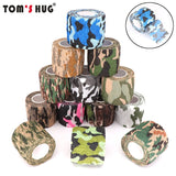 4.5m Camouflage Elastoplast Sports Protector Hunting Disguise Elastic Wrap Tape Self Adhesive Ankle Knee Finger Arm Bandage