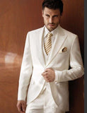 Custom made 3 pieces groom tuxedos wedding suits for men Groom Groomsmen Tuxedos mens wedding suits (Jacket+Pant+Vest+Tie)terno