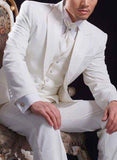 Custom made 3 pieces groom tuxedos wedding suits for men Groom Groomsmen Tuxedos mens wedding suits (Jacket+Pant+Vest+Tie)terno