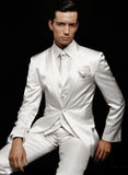 Custom made 3 pieces groom tuxedos wedding suits for men Groom Groomsmen Tuxedos mens wedding suits (Jacket+Pant+Vest+Tie)terno