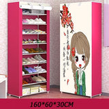 Minimalist Multi Layer Shoe Cabinet DIY Home Shoe Rack Shoe Stand Holder With Waterproof Non-woven Cloth Dustproof Shoe Rack