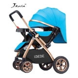 Multifunctional Baby Stroller 3 in 1 Luxury Folding Light carrying belt Suit for Lying Seat bassinet infant carriage bassinet