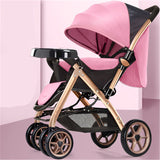 Multifunctional Baby Stroller 3 in 1 Luxury Folding Light carrying belt Suit for Lying Seat bassinet infant carriage bassinet