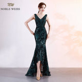 NOBLE WEISS Luxurious Prom Dress Deep V Neck Bling Bling Sparkly Hot Sell Corset Exquisite Prom Dresses