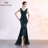 NOBLE WEISS Luxurious Prom Dress Deep V Neck Bling Bling Sparkly Hot Sell Corset Exquisite Prom Dresses