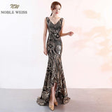 NOBLE WEISS Luxurious Prom Dress Deep V Neck Bling Bling Sparkly Hot Sell Corset Exquisite Prom Dresses