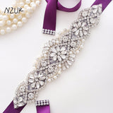 Wedding Belt Pearl Crystal Bridal Belt Rhinestones Wedding Dress Sash Cinturon Flores For Bridal Accessories  Y104S