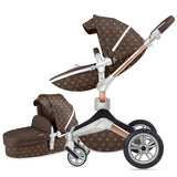 Free shipping  Hot Mom Luxury 4 in 1 Baby Stroller High Landscape Stroller CE standard with mom bag Newborn Pram Light Carriage