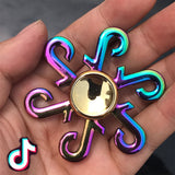Whale Tri Fidget Hand Spinner Metal Finger Focus Toy Fidget Spinner R188 Electroplate Hybrid Bearing Toys for Children Wholesale