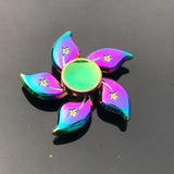 Whale Tri Fidget Hand Spinner Metal Finger Focus Toy Fidget Spinner R188 Electroplate Hybrid Bearing Toys for Children Wholesale