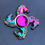 Whale Tri Fidget Hand Spinner Metal Finger Focus Toy Fidget Spinner R188 Electroplate Hybrid Bearing Toys for Children Wholesale