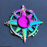 Whale Tri Fidget Hand Spinner Metal Finger Focus Toy Fidget Spinner R188 Electroplate Hybrid Bearing Toys for Children Wholesale