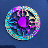 Whale Tri Fidget Hand Spinner Metal Finger Focus Toy Fidget Spinner R188 Electroplate Hybrid Bearing Toys for Children Wholesale