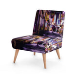 Modern Street Print Accent Occasional Chair