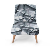 Metallic Cracked Print Accent Occasional Chair