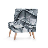 Metallic Cracked Print Accent Occasional Chair