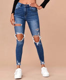 Raw Hem Ripped Skinnies (more color options)