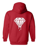 Men's/Unisex Zip-Up Hoodie Live The Diamond Life; "Diamond" Print