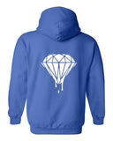 Men's/Unisex Zip-Up Hoodie Live The Diamond Life; "Diamond" Print