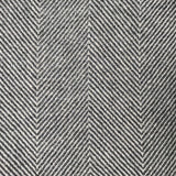 Charcoal + White Herringbone Throw