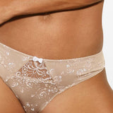 Floral Semi Sheer Thong Panty Sawren Intimates