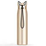 stain resistant Steel Vacuum Flasks  dual Wall Thermos Bottle  320 milli litres
 adorable Cat Fox Ear heating Coffee Tea Milk journey
 Mug