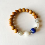 Sandalwood, Lapis Lazuli, Labradorite & Moonstone Sterling Silver