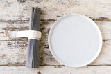 Zero waste utensil wrap- grey linen