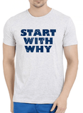 Start With Why Half Sleeves Melange T-shirt