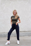 DT Shelby Tie-ankle super-soft pants in Navy